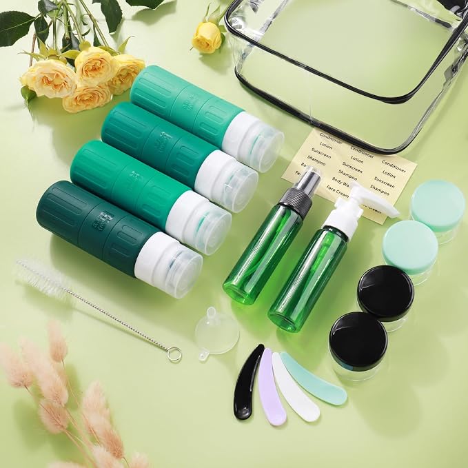 GLAMFIELDS Travel Bottles for Toiletries, TSA Approved 3.3oz Size LeakProof - Image 6