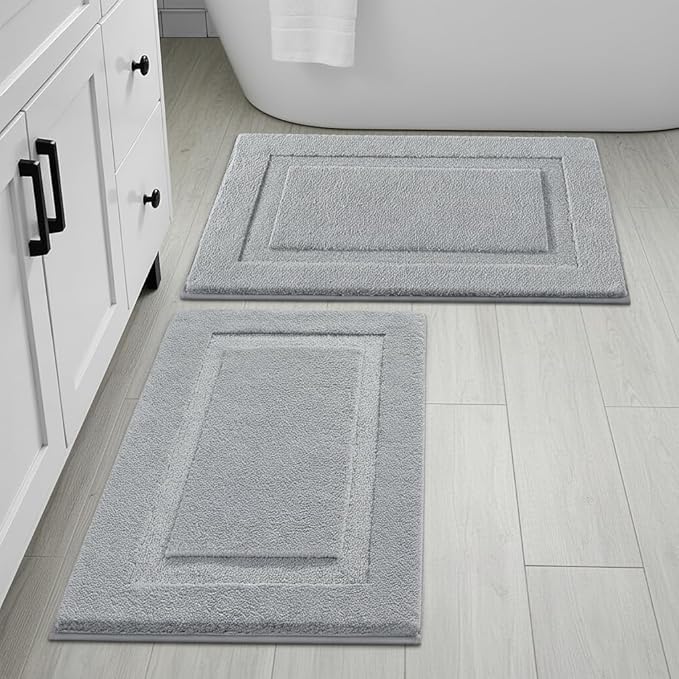 SHACOS Soft Fluffy Bathroom Rugs Sets of 2 Pieces 32x20 inch Bath Rugs Non Slip by SHACOS