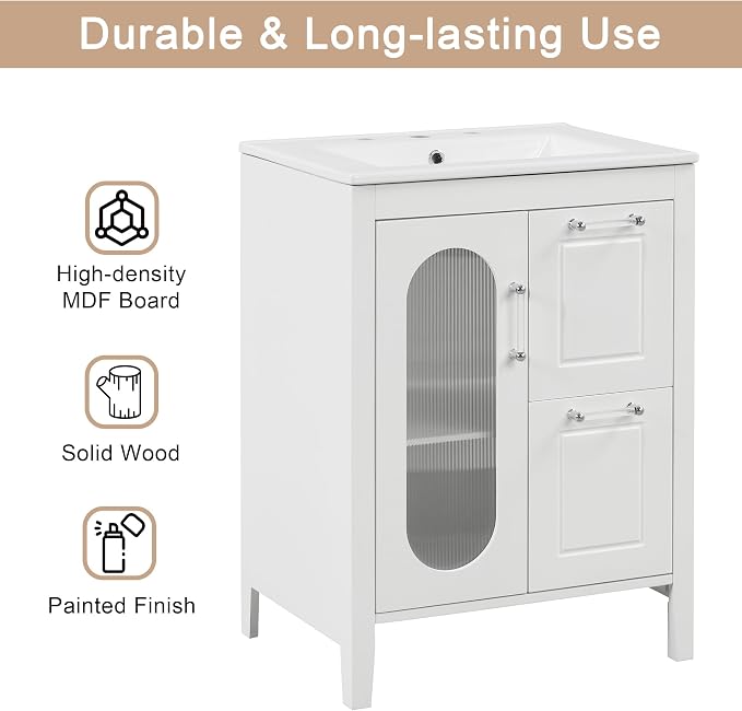Harper & Bright Designs 24" Bathroom Vanity - Image 6