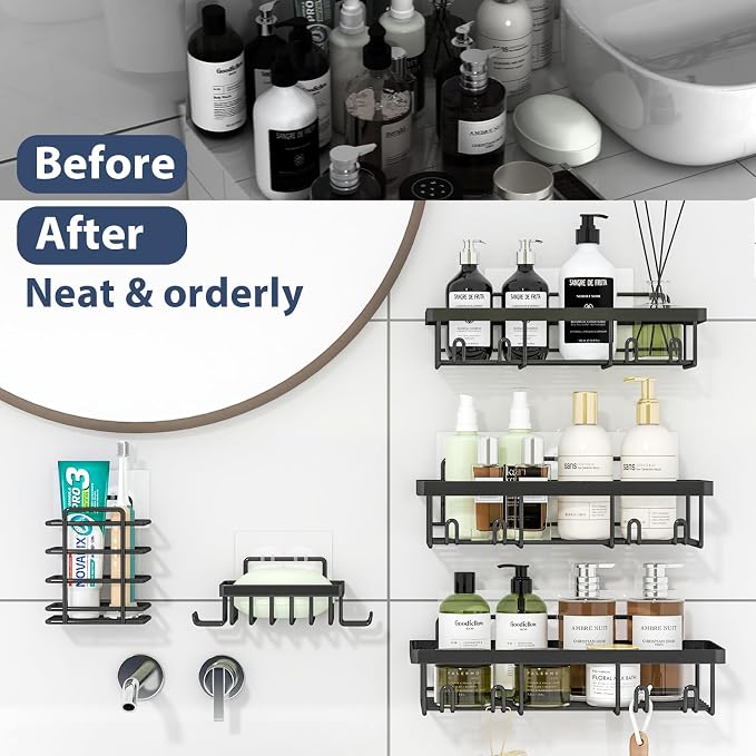 5 Pack Shower Caddy Organizer Rack Shelf - Image 6