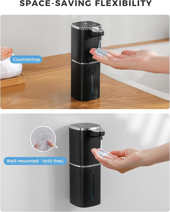 2 Pack Automatic Liquid Soap Dispenser, 13.5oz/400mL, USB Rechargeable - Image 7