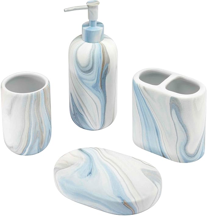 Avanti Linens - Bath Set, Resin Tumbler, Toothbrush Holder, Soap Dish, Lotion by AvantiHomeSince1969