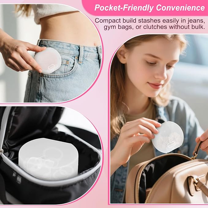 4 Packs Floss Holder Travel, Travel Cotton Round Holder, Travel Containers - Image 4