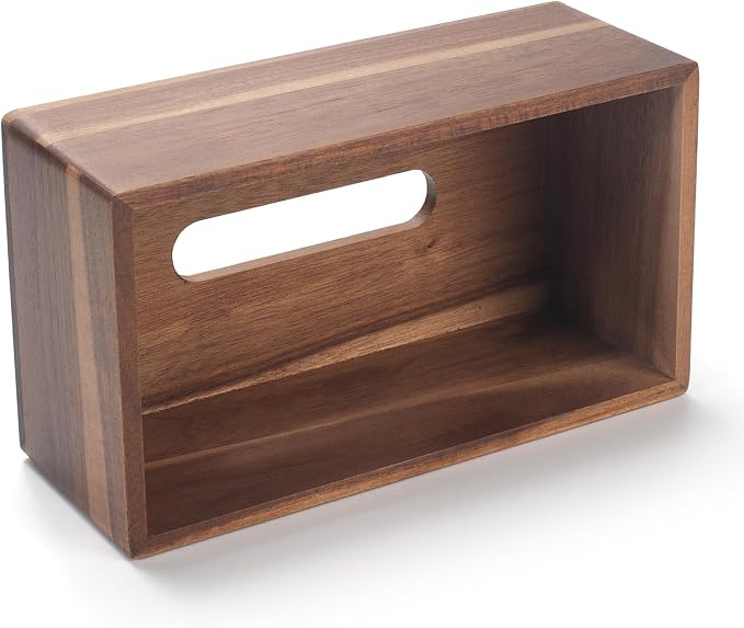 Tissue Box Cover Rectangle, Wood Tissue Box Holder, Wooden Facial Paper Holder - Image 2