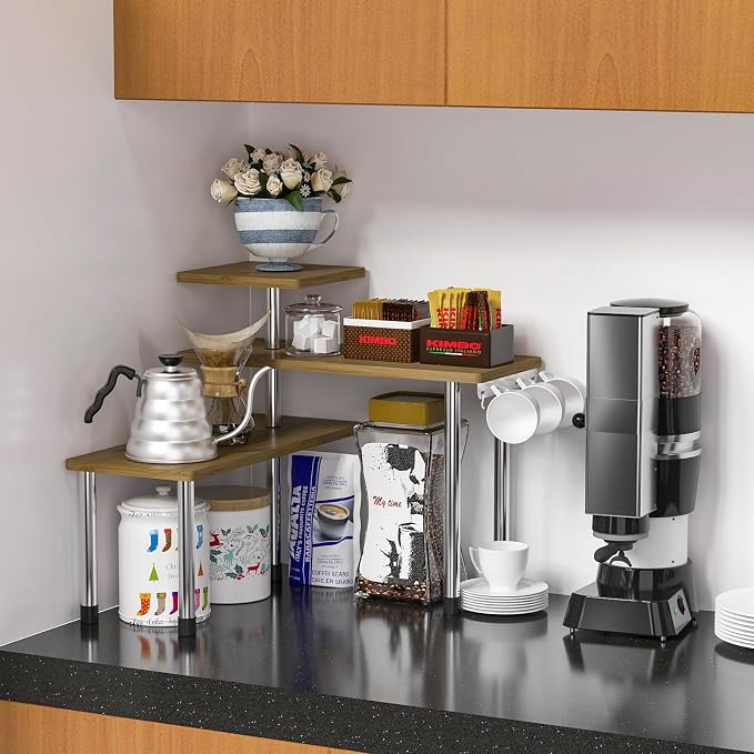 ZHWS Kitchen Corner Shelf Countertop Organizer - Image 6