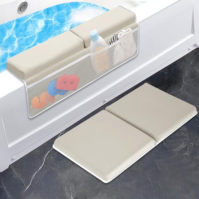 JJGoo Bath Kneeler with Elbow Rest Pad Set, 1.5 inch Kneeling Pad Mat by JJGoo