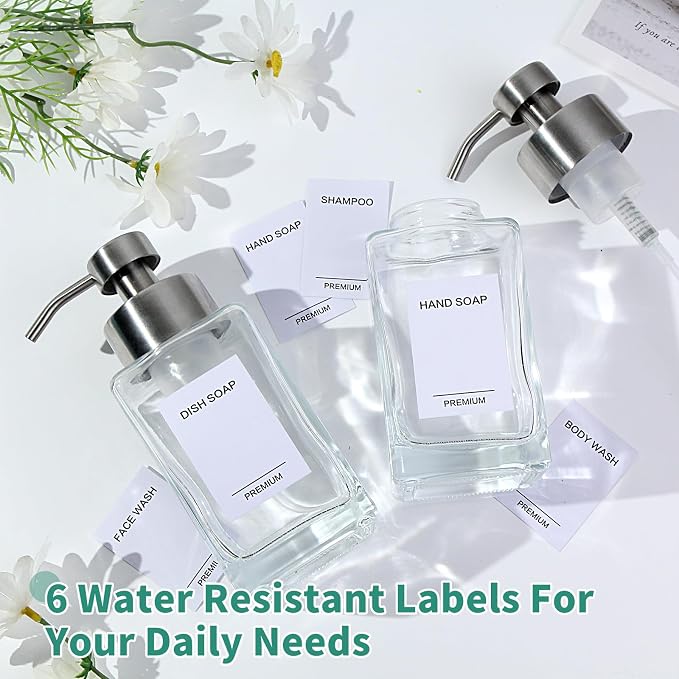 Foaming Soap Dispenser, 12oz/350ml Glass Foaming Hand Soap Dispenser Set - Image 5