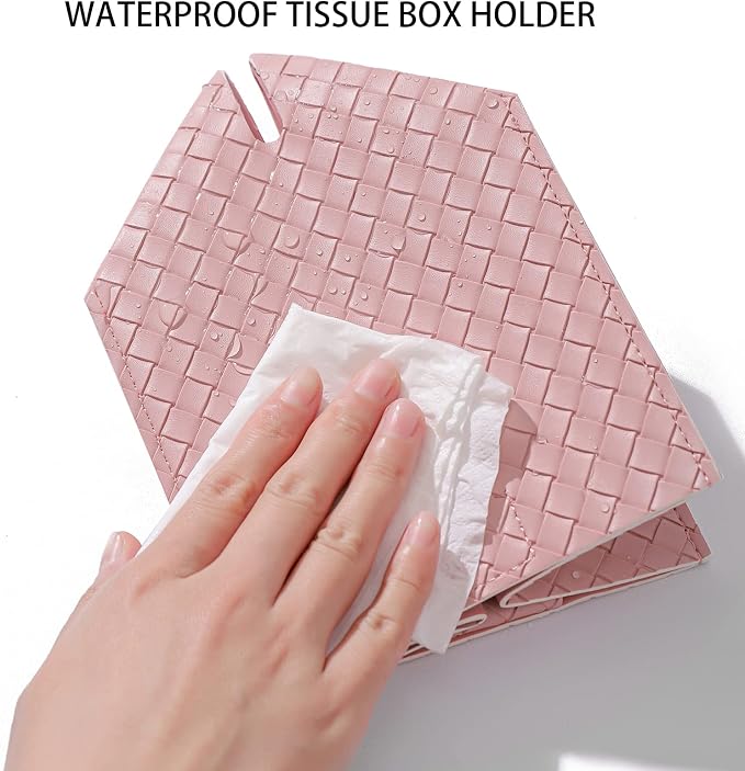 Tissue Box Cover PU Leather Tissue Holder Square Facial Tissue Case Facial - Image 6