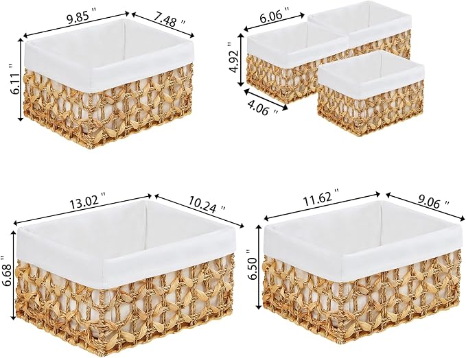 Vagusicc Wicker Storage Basket, 6 Pack Baskets - Image 2