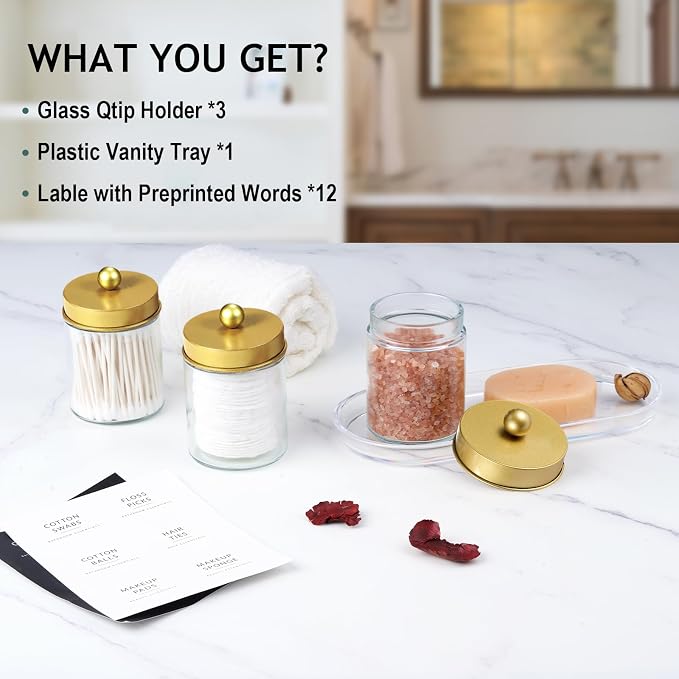 SheeChung 3-Pack Glass Apothecary Jars - Image 2