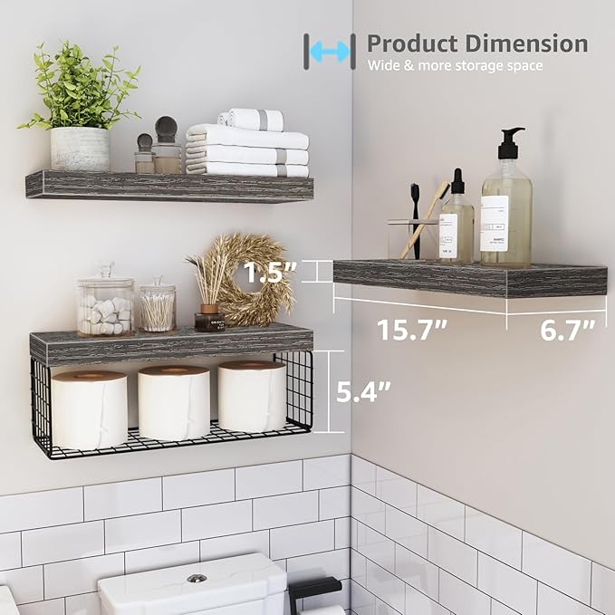 QEEIG Bathroom Shelves Over Toilet - Image 3