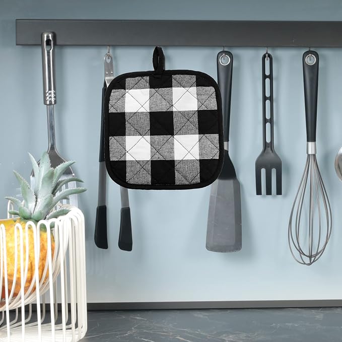 Joyhalo 4 Pack Pot Holders for Kitchen, Cotton Oven Holder - Image 8