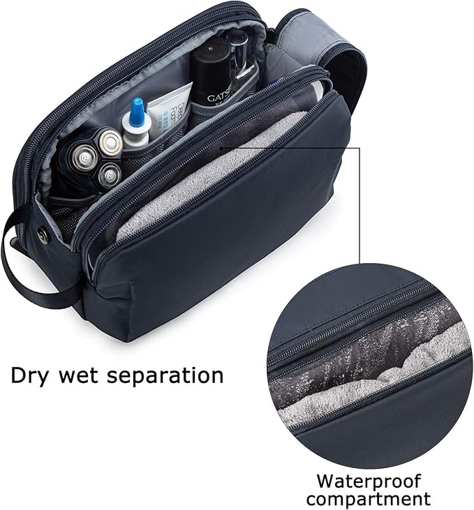 BAGSMART Toiletry Bag for Men, Travel Toiletry Organizer Dopp Kit - Image 3