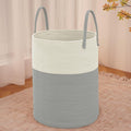 Large Woven Laundry Basket Hamper, 100L Cotton Rope Storage Bin by JMvicyroam