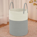 Large Woven Laundry Basket Hamper, 60L Cotton Rope Storage Bin by JMvicyroam
