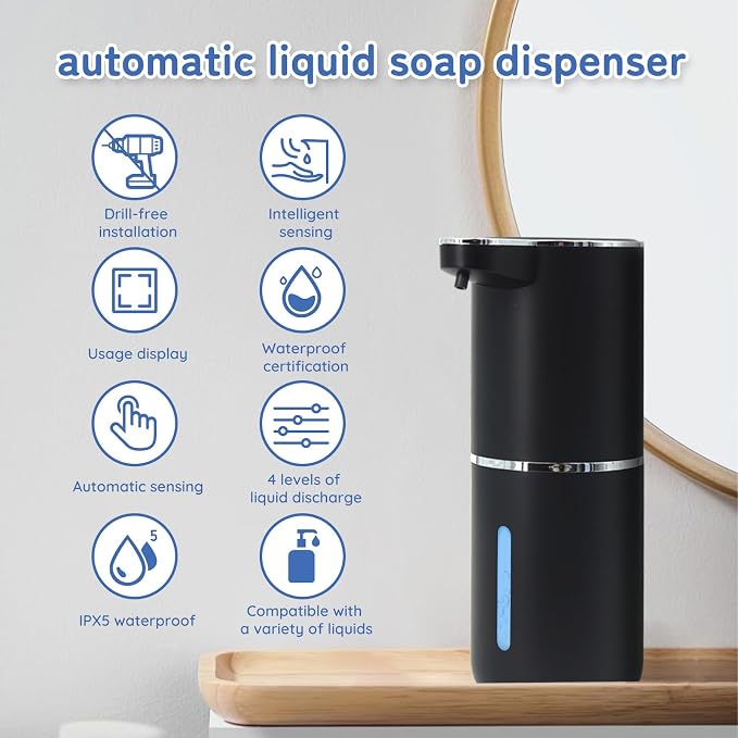 Foaming Soap Dispenser, Automatic Soap Dispenser, 13.5oz/400ml Automatic Soap - Image 4