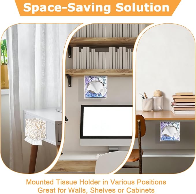 Acrylic Tissue Box Holder Wall Mounted, Classic Tissue Box Cover Tissues - Image 7