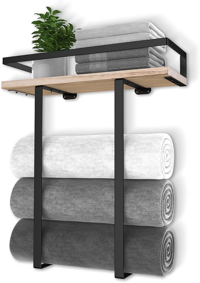 Towel Racks for Bathroom Wall Mounted, Metal Towel Holder - Image 7