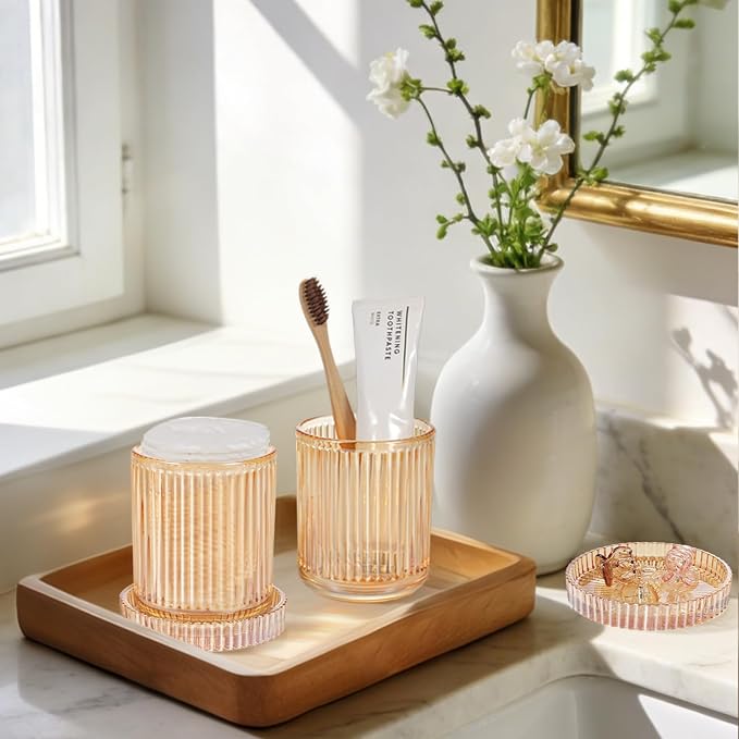 SheeChung 4-Pack Amber Glass Apothecary Jars - Image 7