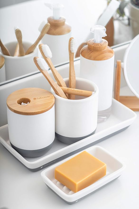 Full Circle Pick Me Up Cotton Swab and Q-Tip Canister - Image 3