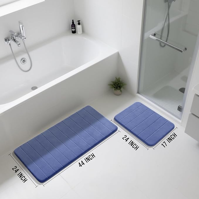 Yimobra Large Bath Mat Set 2 Piece- Super Soft Absorbent Quick Dry Memory Foam - Image 2