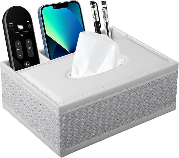 Multifunction PU Leather Tissue Box Holder by RHCSZ
