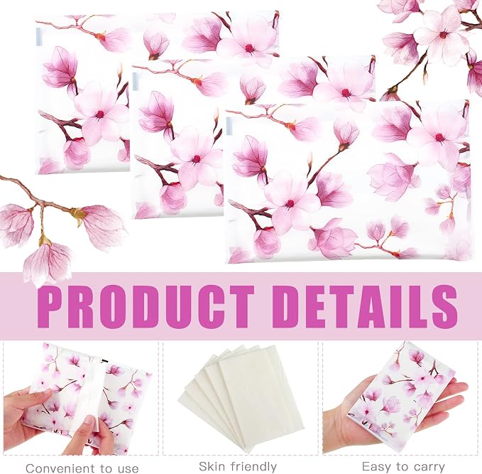 Geyee 50 Packs Tissue Travel Size Facial Paper Napkins Travel Packs Disposable - Image 3