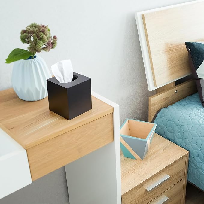 ALELION Wooden Tissue Box Cover Square - Image 3