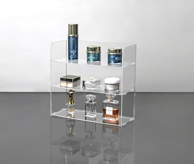 Jusalpha 3 Tier Clear Acrylic Organizer Shelf - Image 4