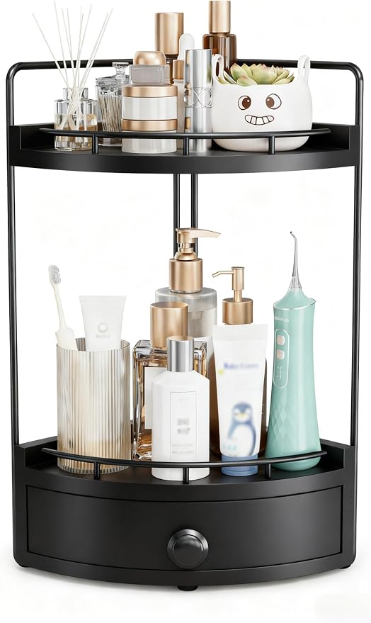 2-Tier Corner Bathroom Counter Organizer by Unknown