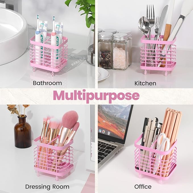 Luxspire Toothbrush Holders for Bathroom, Stainless Steel Electric Toothbrush - Image 8