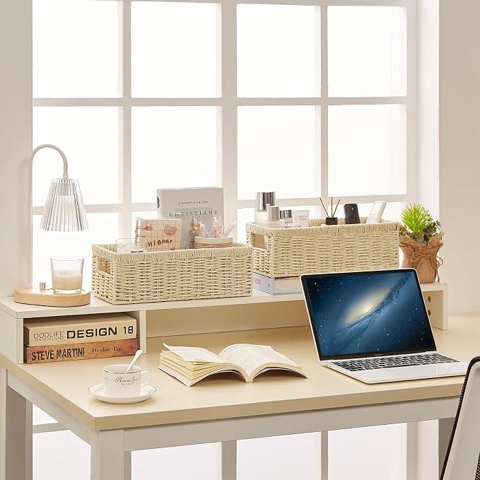 Vagusicc Wicker Storage Basket, Paper Rope Wicker Baskets - Image 5