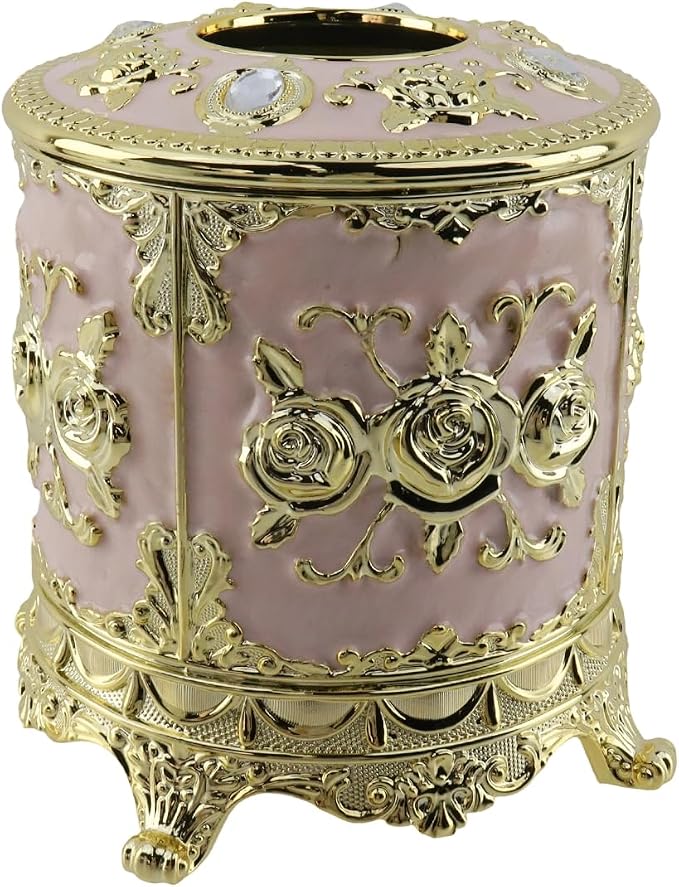 Geesatis Tissue Box Cover, Cylindrical Tissue Box Holder, Napkin Facial Tissues by GeesatisToolHardware