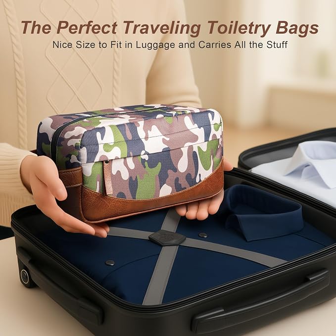 Travel Toiletry Bag for Men, Hanging Toiletry Organizer, Water Resistant - Image 6