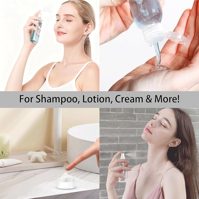 8Pcs Travel Bottles Set, TSA Approved Travel Size Toiletries, Reusable Leak - Image 5