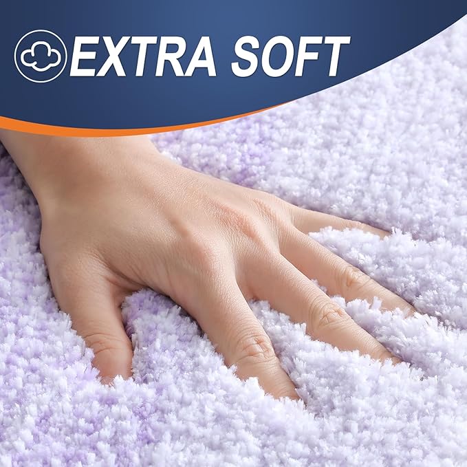 OLANLY Bathroom Rug Set 2 Piece, Soft Absorbent Microfiber Bath Rug Set - Image 2