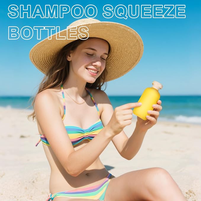 ASEVAT 6.7oz Airtight Plastic Travel Shampoo Bottles, Travel Shampoo and - Image 3