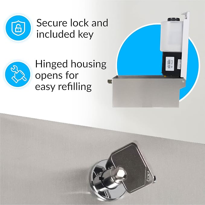Bobrick B-2012 Automatic Wall-Mounted Liquid Soap Dispenser, Stainless Steel - Image 5