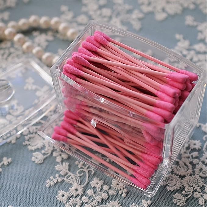 Sooyee Qtip Holder Restroom Organizer, Acrylic Q Tip Storage Organizer - Image 4