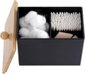 Ohlove Qtip Holder with Bamboo Lids, 3 Compartments Cotton Ball/Swabs Dispenser by Ohlove