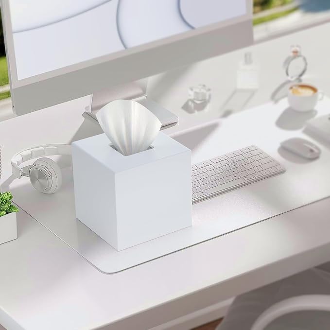 SILUT Tissue Box Cover Square, Acrylic Tissue Holder, Decorative Tissue Box - Image 4