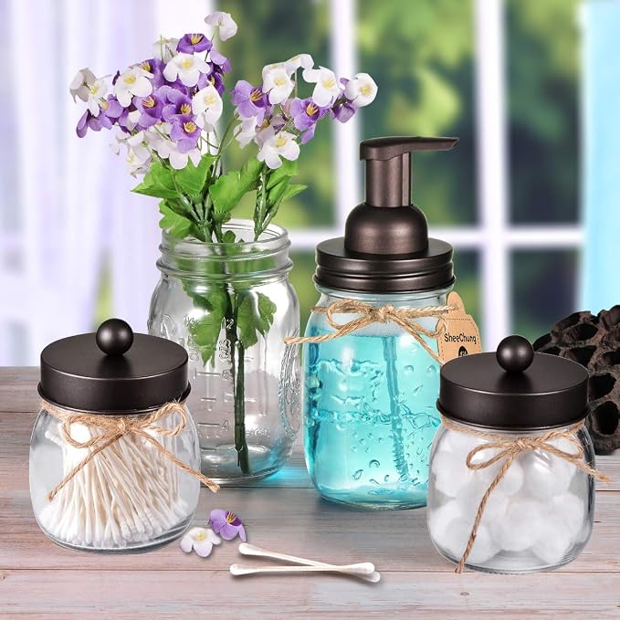 SheeChung 2 Pack Mason Jar Foaming Soap Dispenser Lids - Image 5