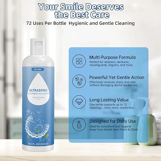 BCOM Ultrasonic Retainer Cleaner Solution, Jewelry Cleaner Solution Deep Clean - Image 4