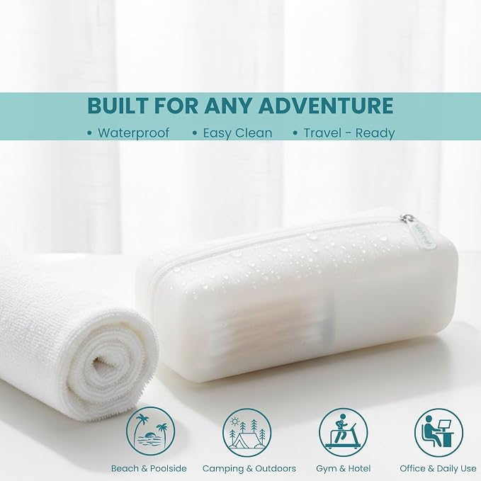 Cotton Pad Swab Travel Case – 2-in-1 Portable Waterproof Qtips Dispenser - Image 3