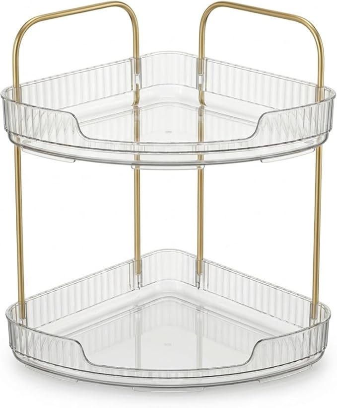 2-Tier Acrylic Corner Bathroom Organizer - Image 2