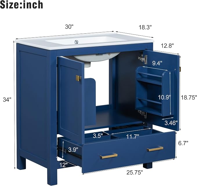 Bellemave 30" Bathroom Vanity - Image 2