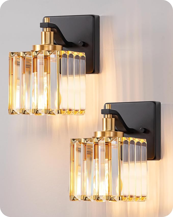 EDISHINE Wall Sconces Set of Two, Bathroom Light Fixtures by EDISHINE