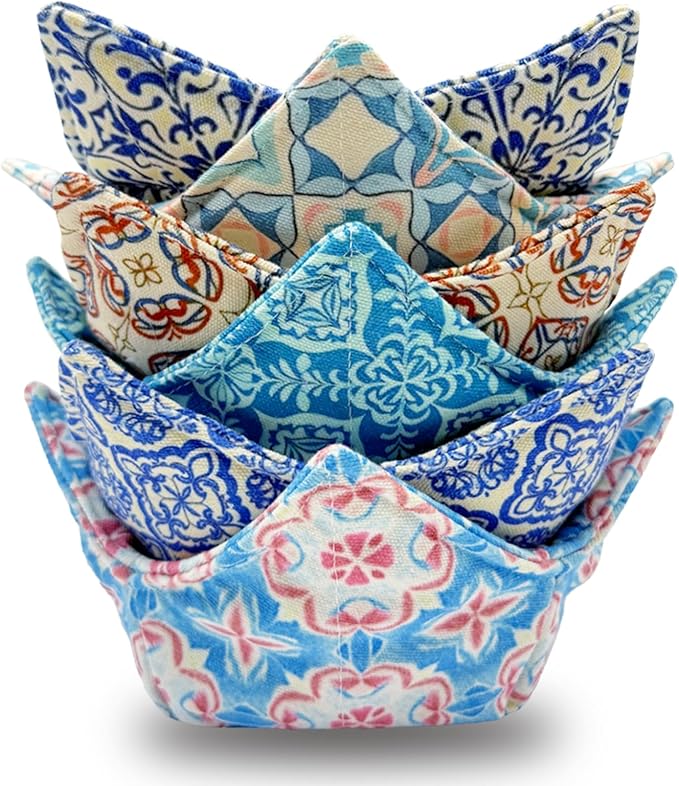 Cotton Microwavable Bowl Cozy ，Set of 6，Microwave-Safe Hot Bowl Holders by Unknown