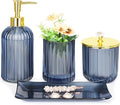 Haturi Bathroom Accessories Set, Toothbrush Holder, Apothecary Jar, Vanity Tray by Haturi