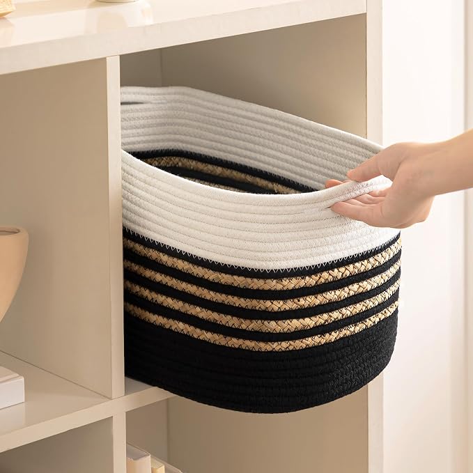 UBBCARE 4 Pack Baskets for Organizing, Woven Storage Baskets for Toys and Towel - Image 7